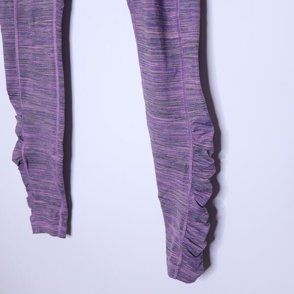 LULULEMON Speed Tight IV Space Dye Camo Violet Black Grape Active Women's 8 - Picture 4 of 9